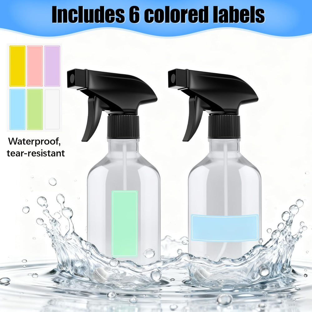 OJXKZ botellas transparentes 2-pack, uso versátil para limpieza.