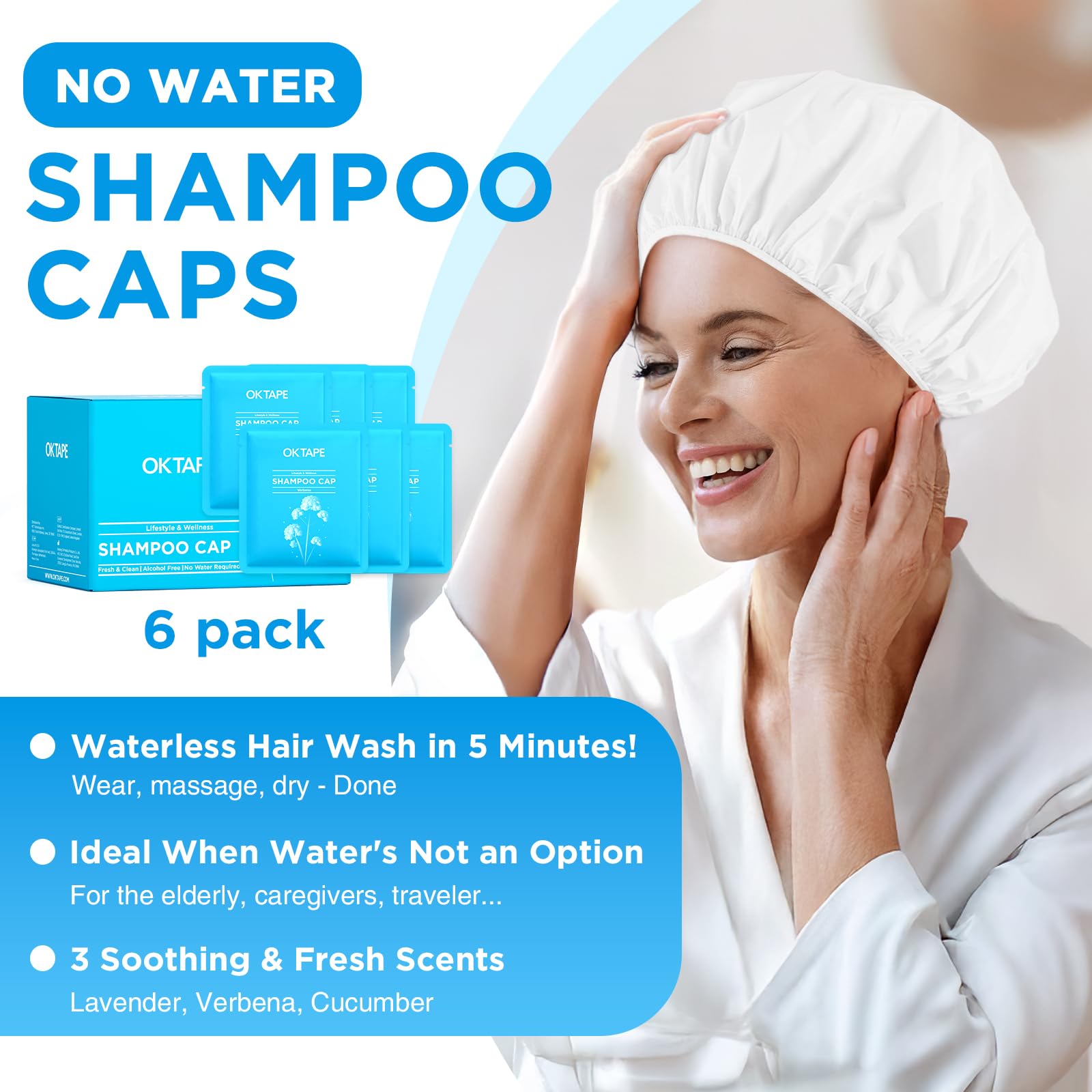 OK TAPE tapas sin agua verbena para cuidado diario del cabello