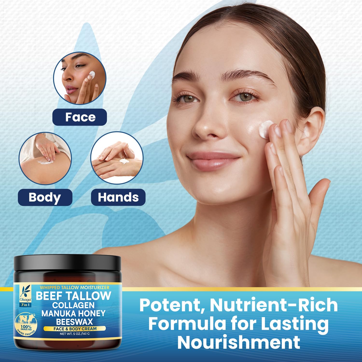Okaga miel de Manuka et Aloe Vera, ingrédients clés pour nourrir la peau.
