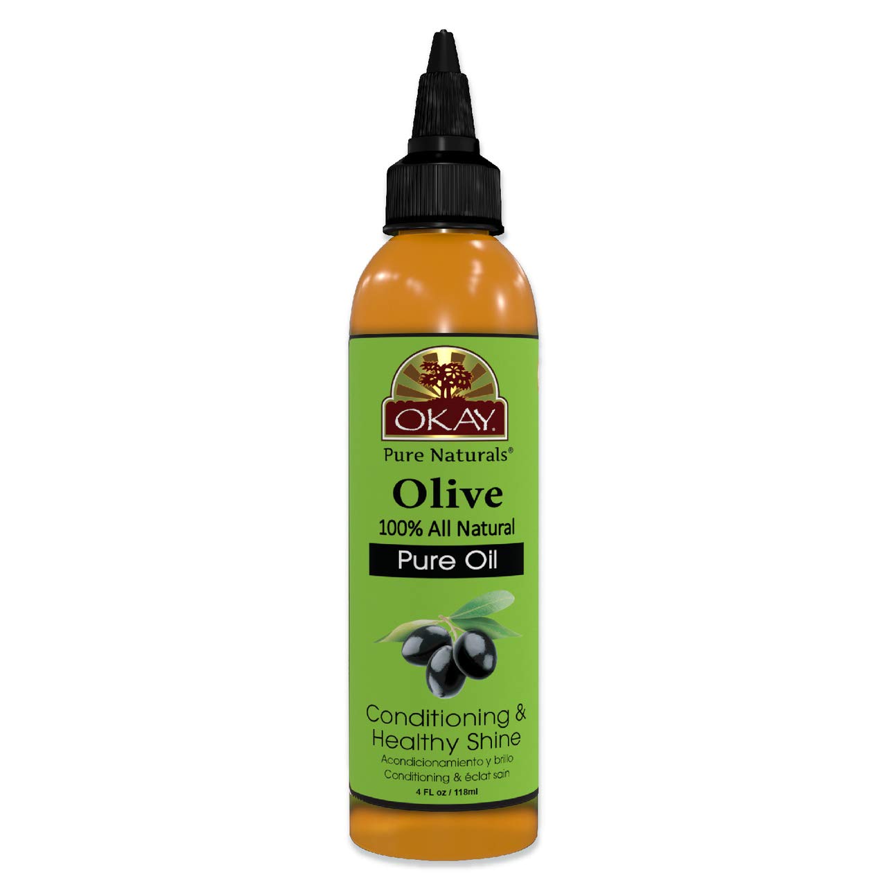 OKAY Aceite de Oliva, botella prensado en frío para piel y cabello