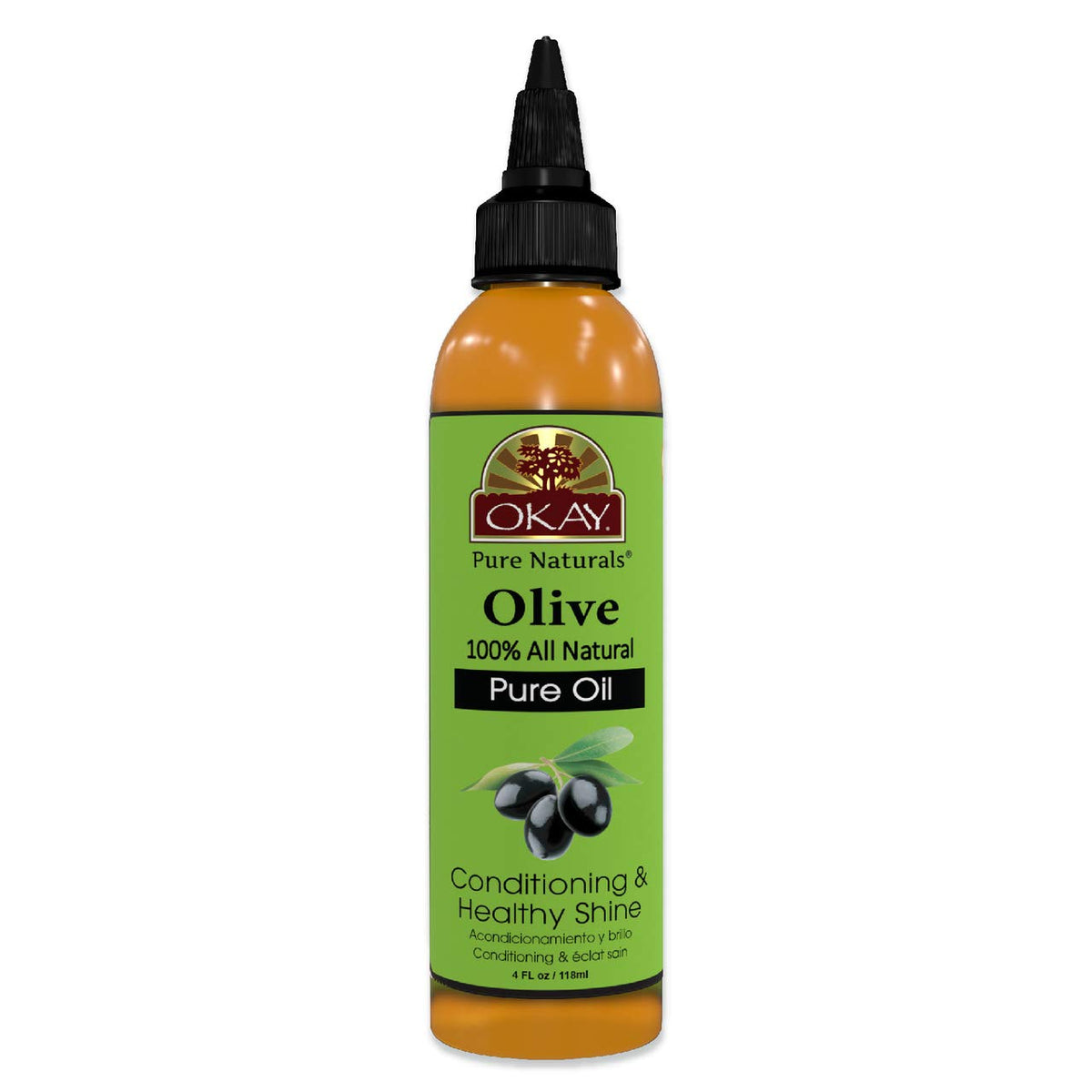 OKAY Aceite de Oliva, botella prensado en frío para piel y cabello