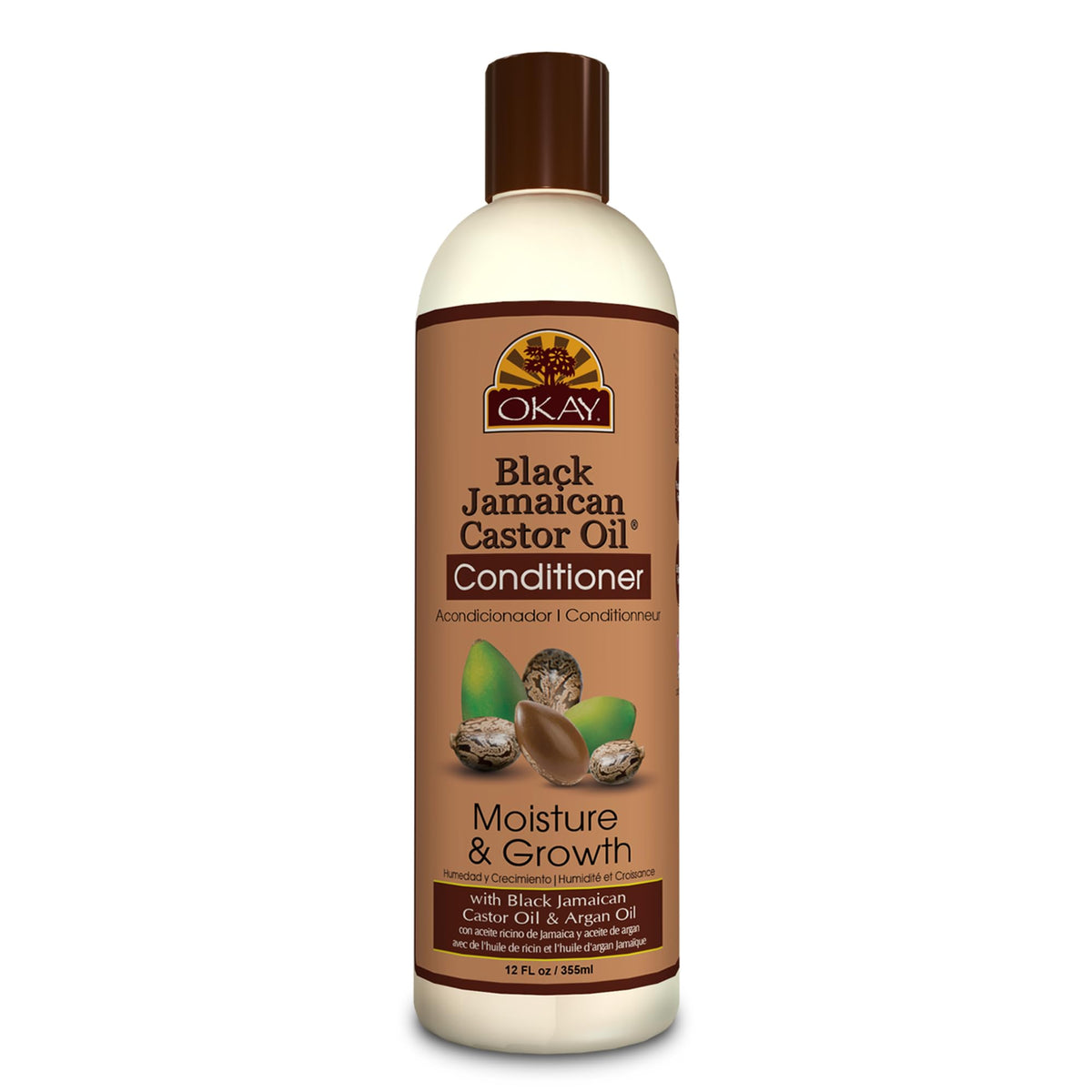 OKAY acondicionador con aceite de ricino negro jamaicano para cabello mojado, suave y manejable.