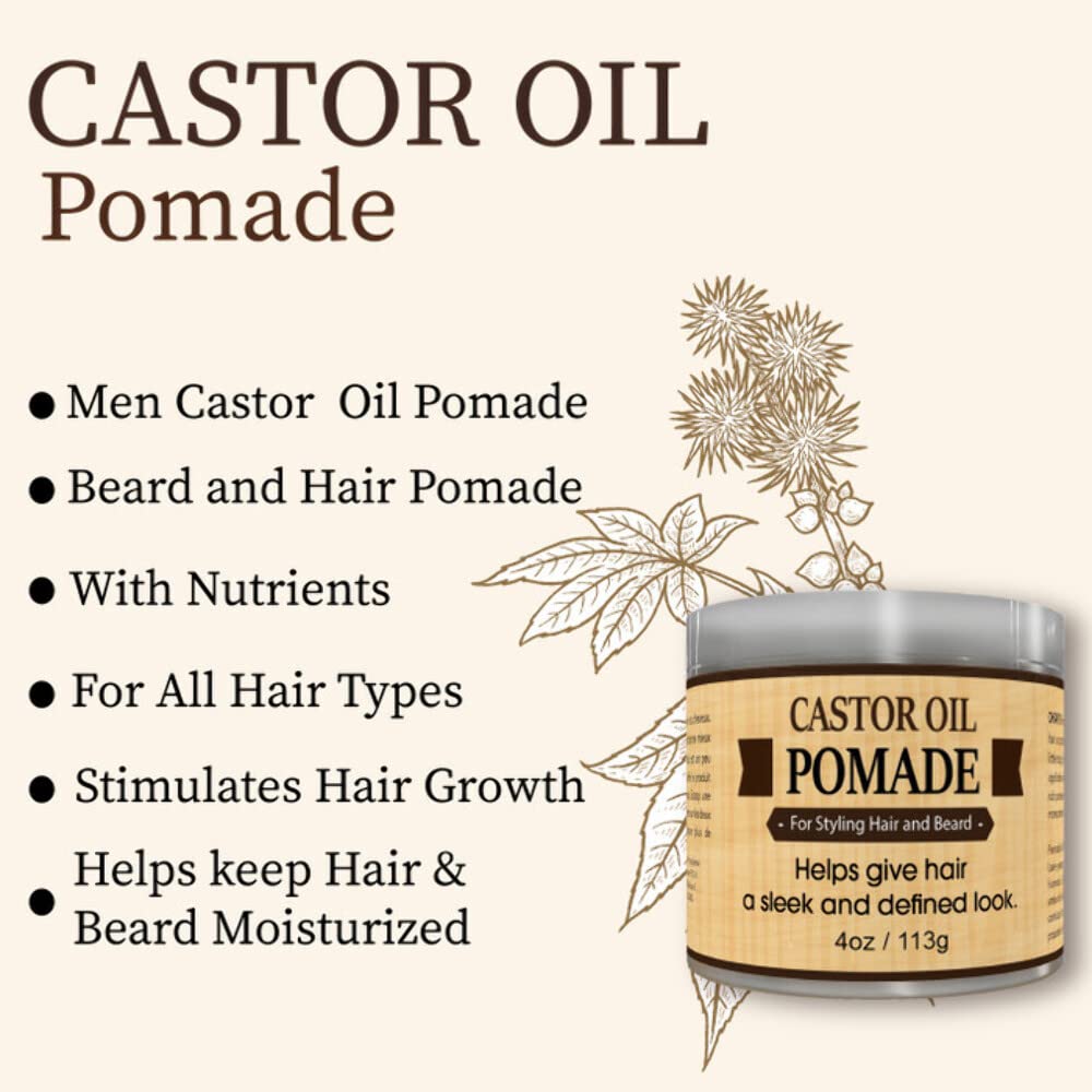 OKAY-MEN pomada de castor para cabello: brillo y definición suave