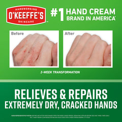 O'Keeffe's crema de manos para aplicación diaria en piel seca.