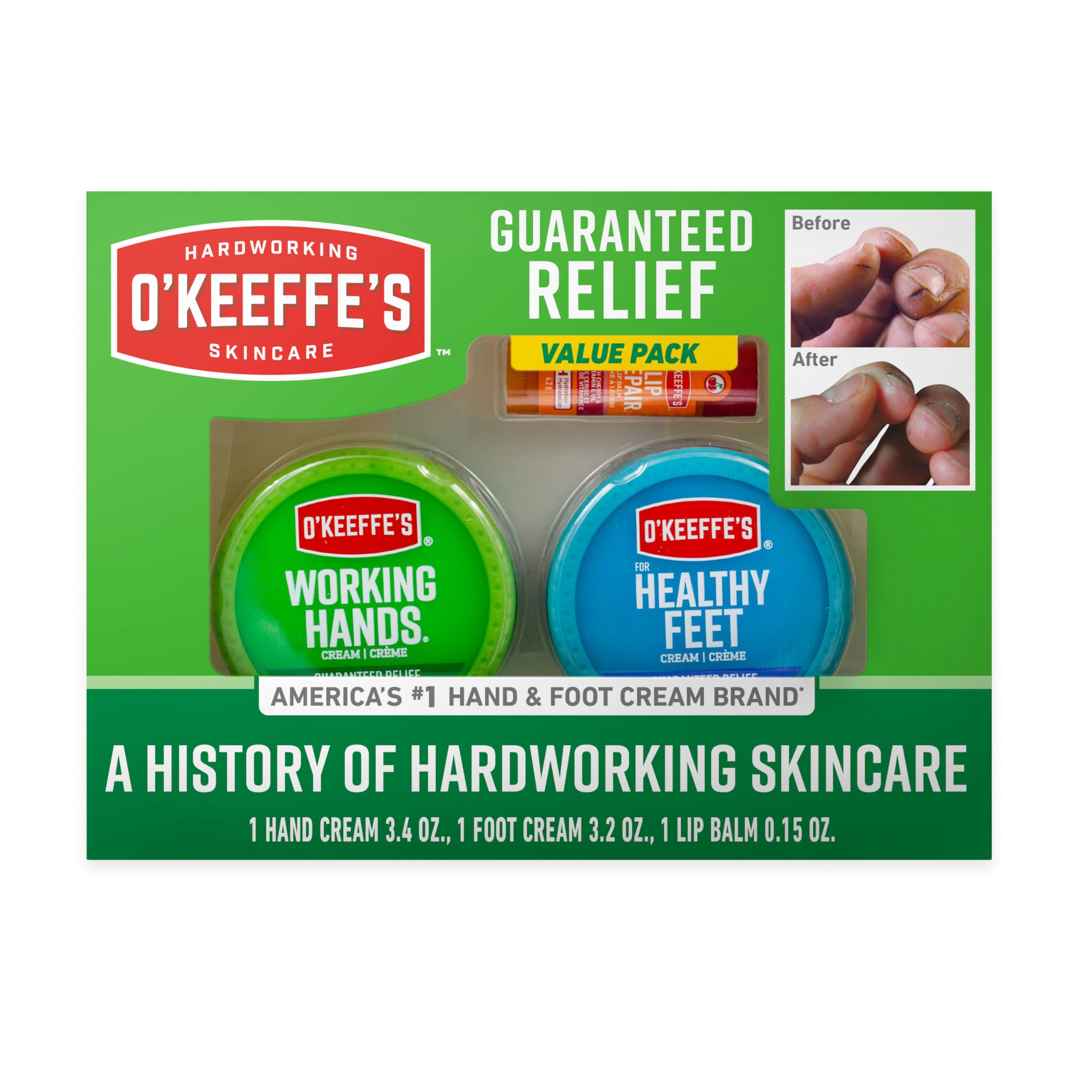 O'Keeffe's crema de manos para sequedad extrema.