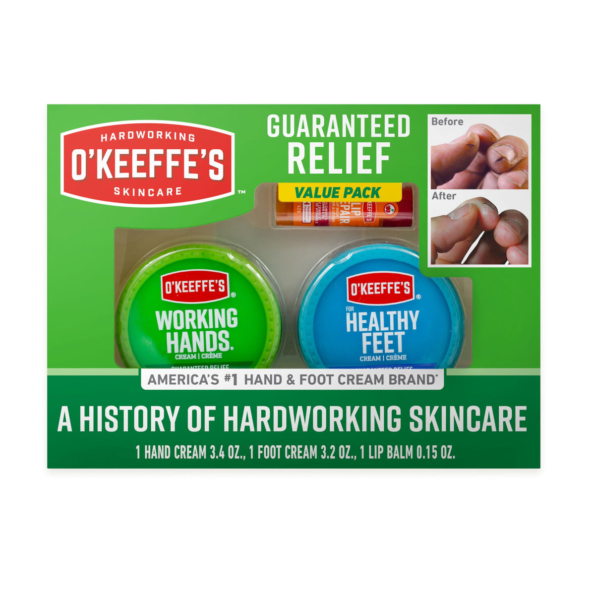 O'Keeffe's crema de manos para sequedad extrema.