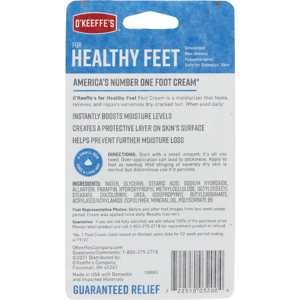 Crema de pies de O'Keeffe's, rutina diaria, mejora hidratación y confort al caminar.