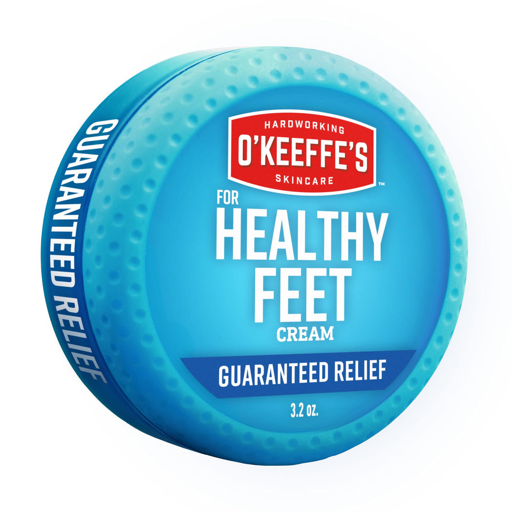 O'Keeffe's Healthy Feet Foot Cream jar ready for nightly moisture boost.