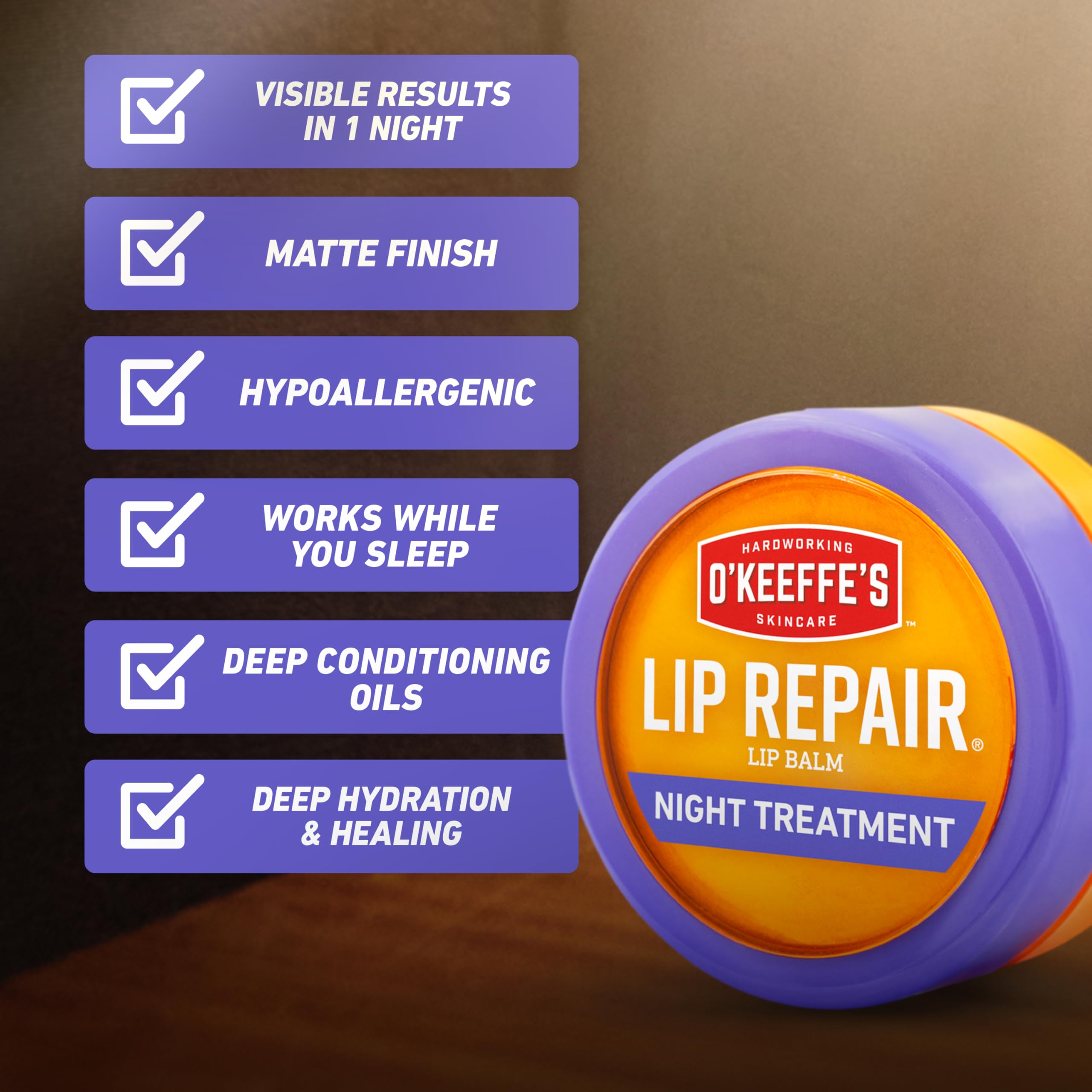 O'Keeffe's Lip Repair Hipoalergénico, seguro para diabéticos y piel sensible
