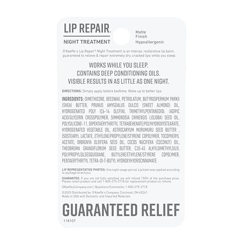 O'Keeffe's Lip Repair Pack de viaje de 0,25 oz para comodidad