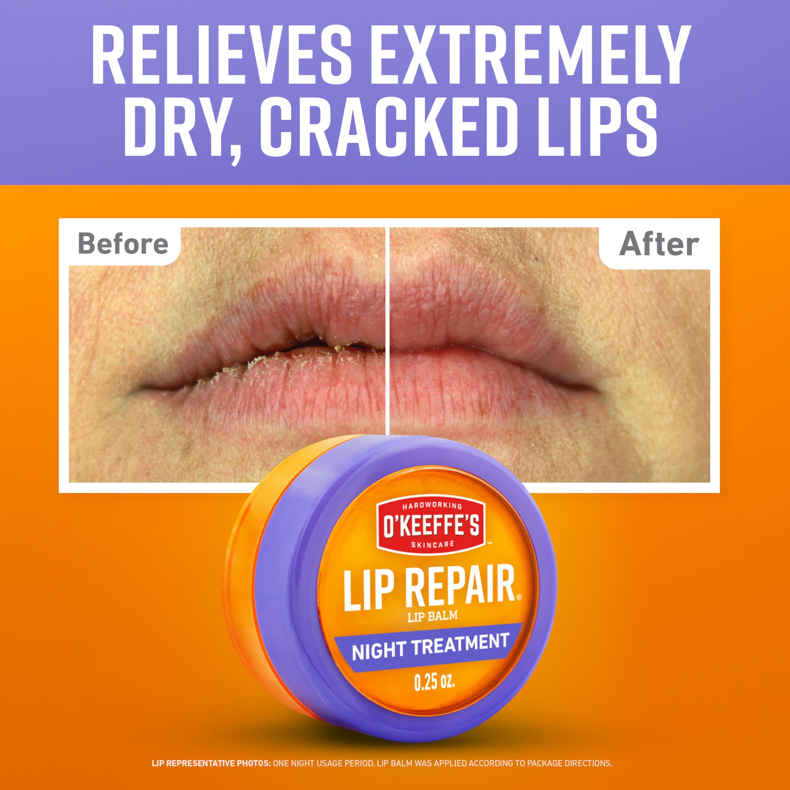 O'Keeffe's Lip Repair Textura cremosa ideal para aplicar antes de dormir