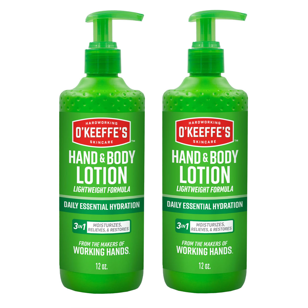 O'Keeffe's Loción para manos y cuerpo con dosificador, hidratación suave.