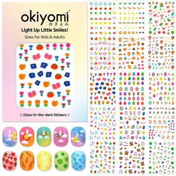 Pegatinas okiyomi para uñas con flores, ideal para decorar uñas de niñas.