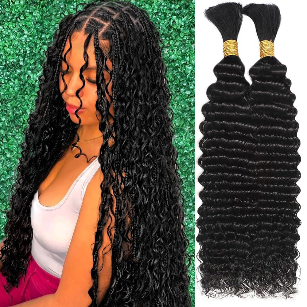 OKVOKV pelo para trenzas con onda de agua profunda, ideal para trenzas largas.