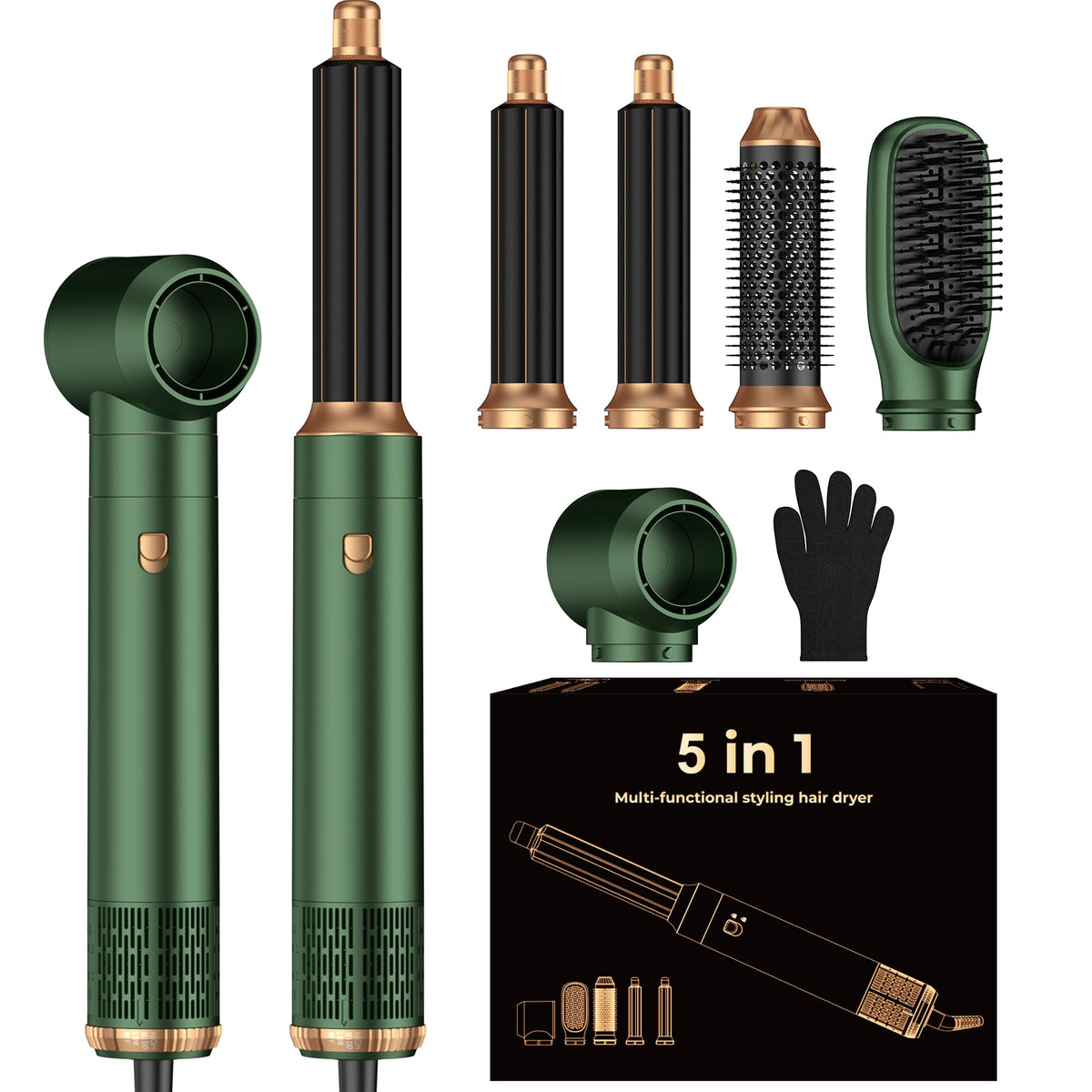 OKWRAP 5 en 1 secador de aire ionizado para brillo suave