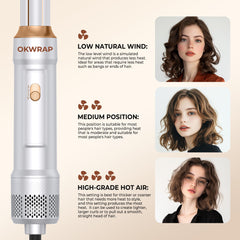 OKWRAP tres-temperaturas ofrece control para cabellos finos, diarios o dañados.