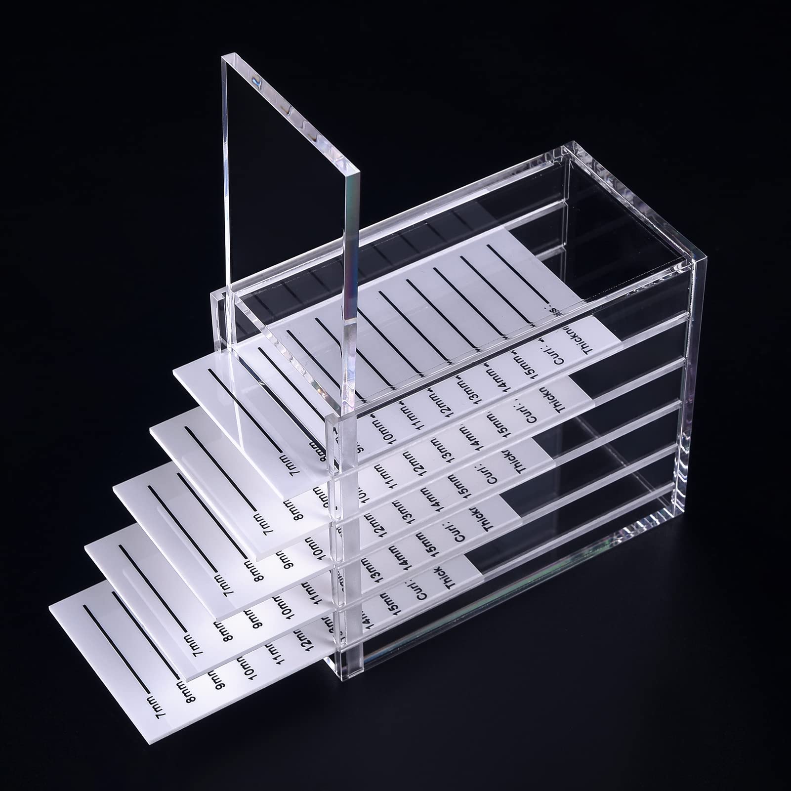 OLACHIKKO organizador de pestanas compacto con 5 capas para almacenamiento ordenado
