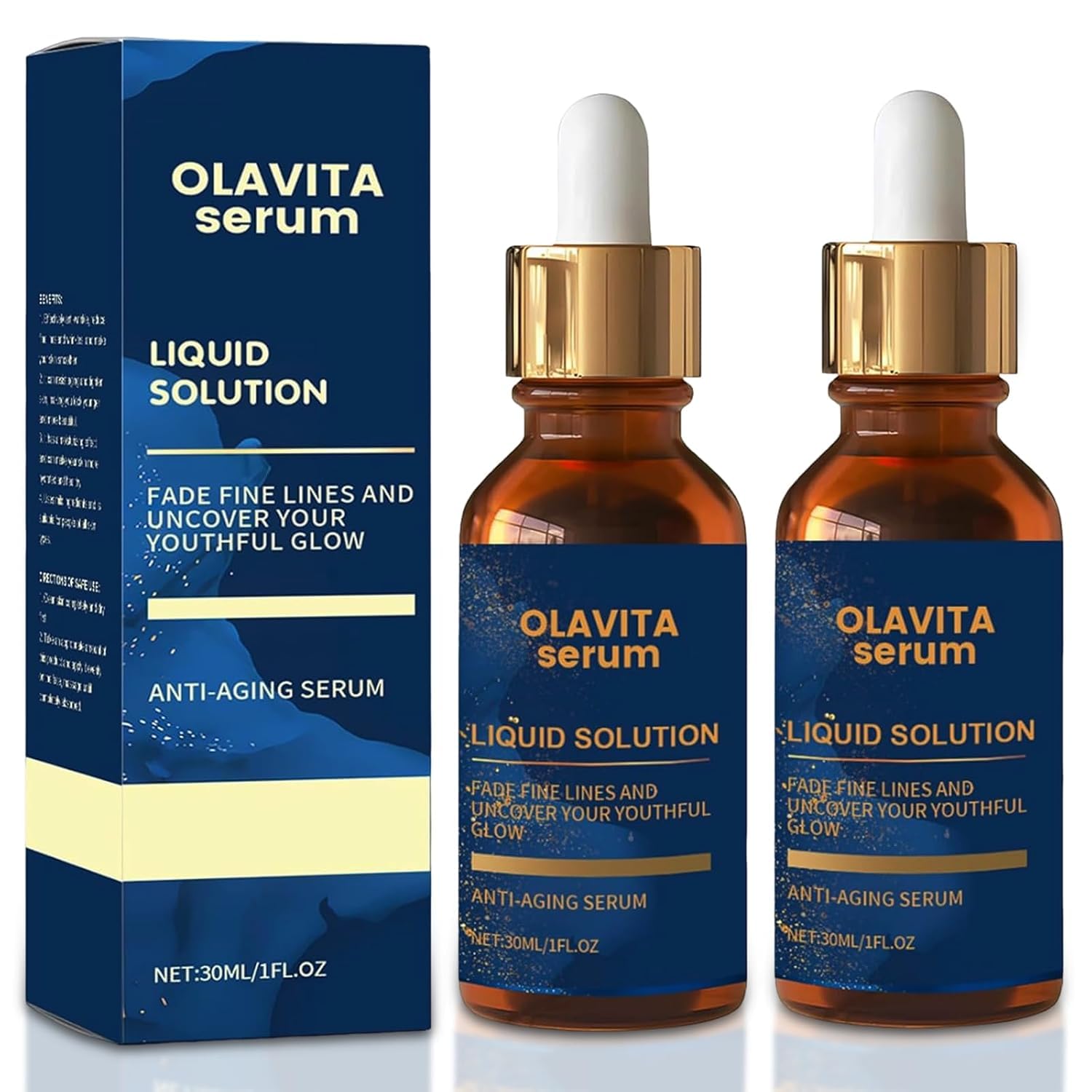 Olavita Serum, botella-dispensador, hidratación profunda para la piel.