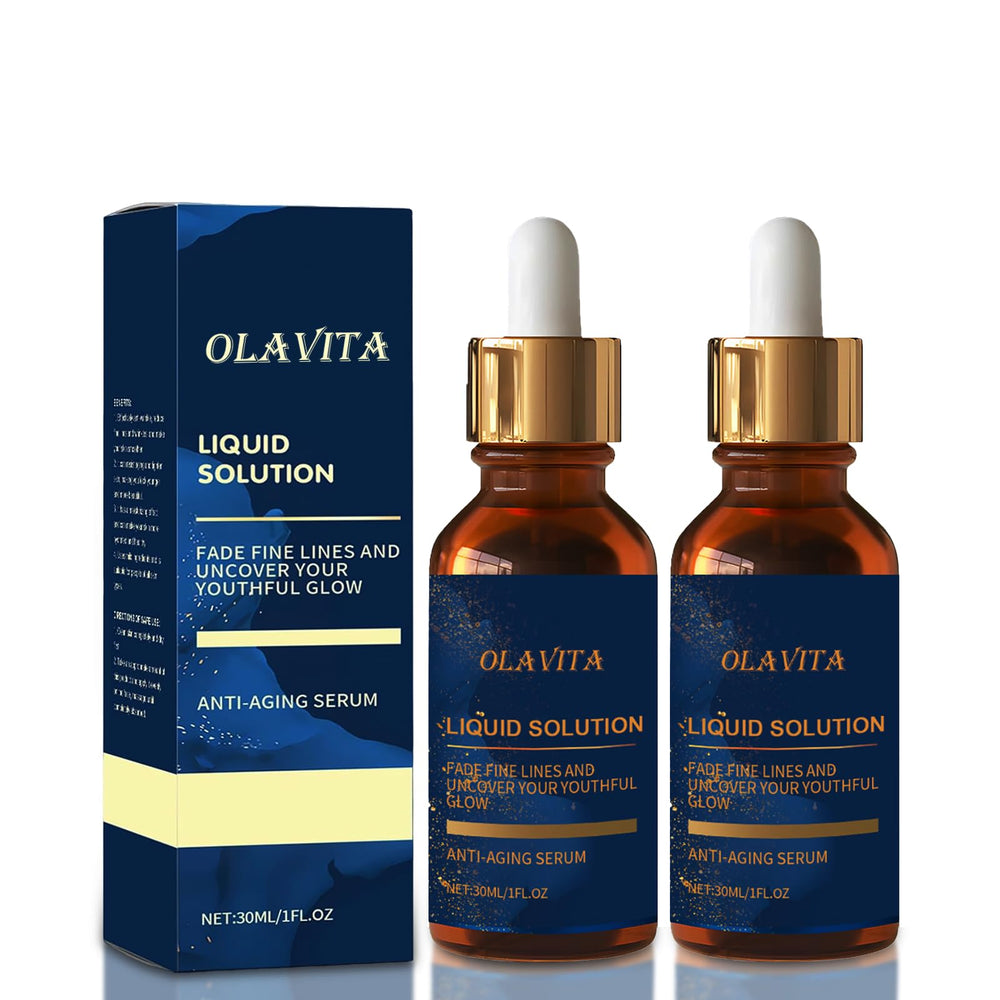OLAVITA serum facial botella para hidratación diaria y absorción rápida.