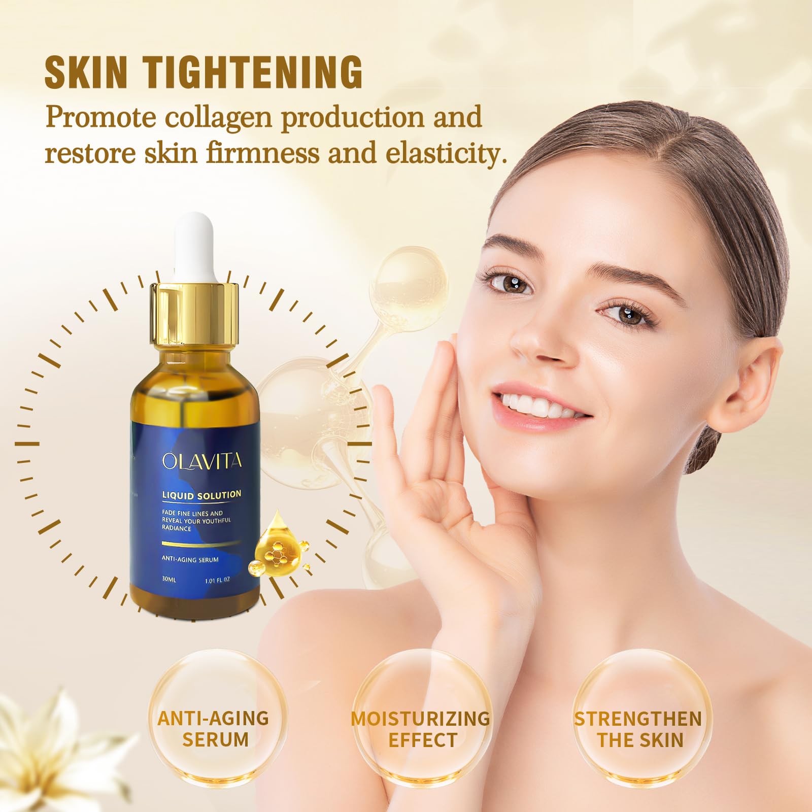 OLAVITA Serum facial brillo sutil que realza la tez
