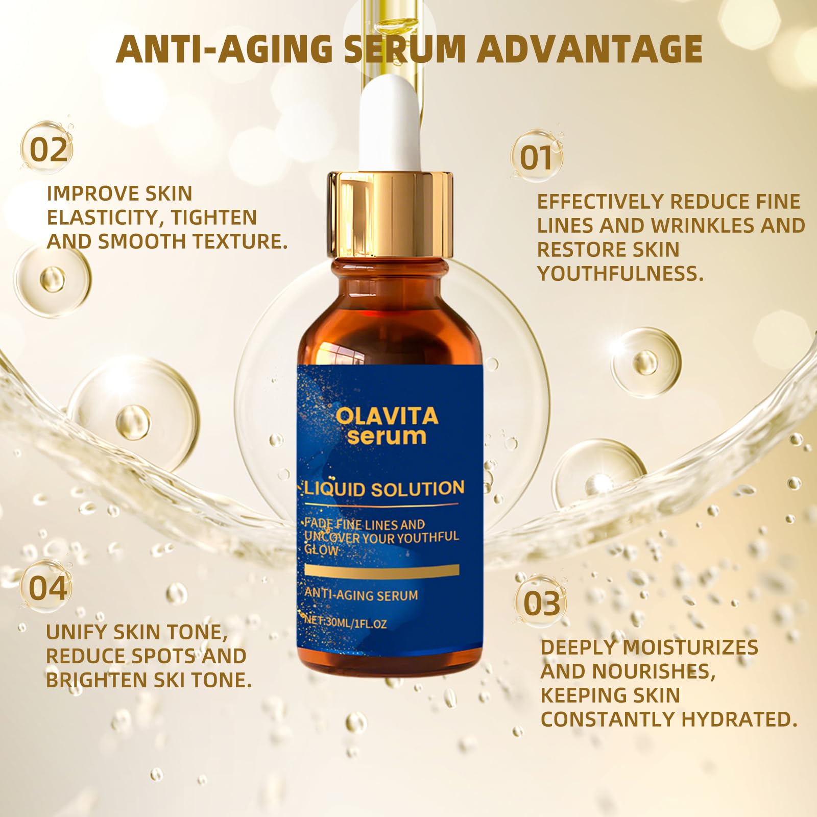 Rutina diaria con Olavita Serum para un aspecto más radiante.