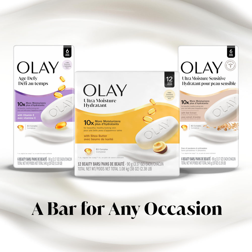Olay Barra Age Defying, uso diario en rostro para piel suave.
