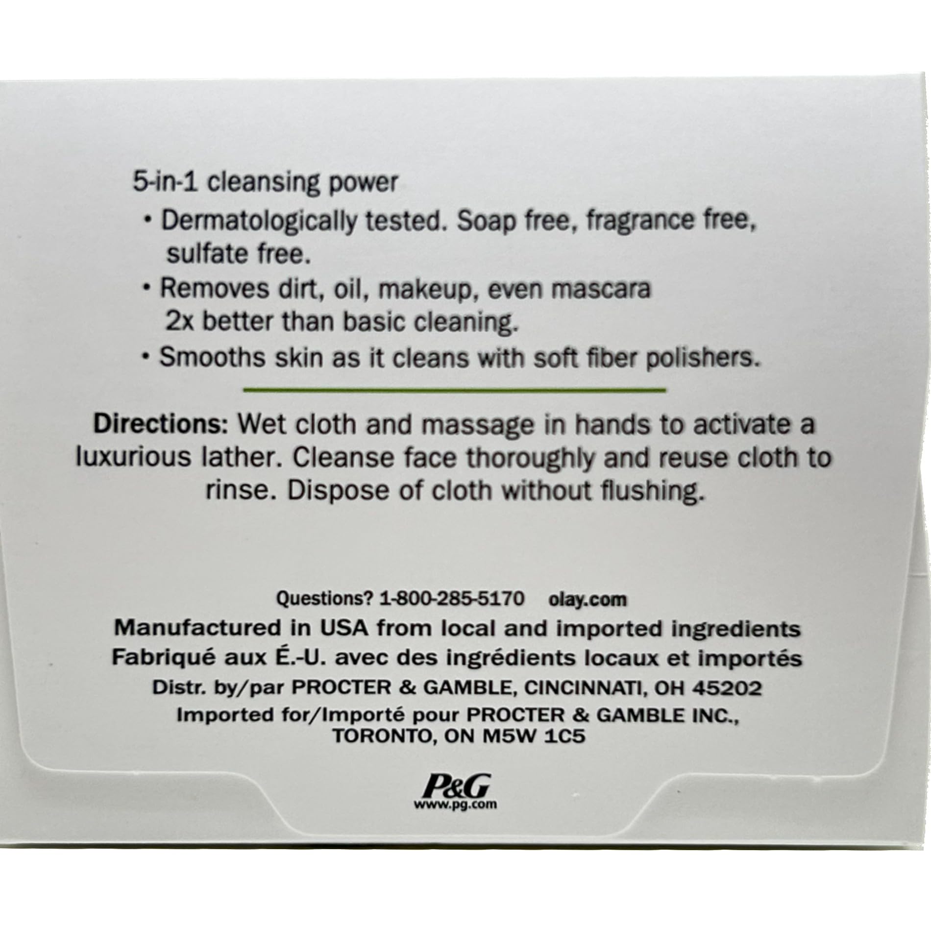OLAY Daily Gentle Clean, activación con agua crea espuma suave para limpieza.
