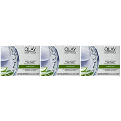 OLAY Daily Gentle Clean, paquete de tres unidades, opción conveniente para viaje.