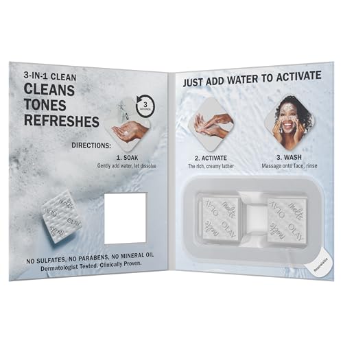 Olay Melts sin sulfatos, parabenos ni aceite mineral.