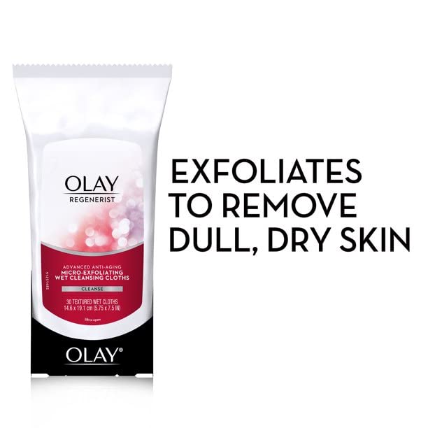 OLAY Regenerist toallitas prehumedecidas ideales para viaje y uso diario.