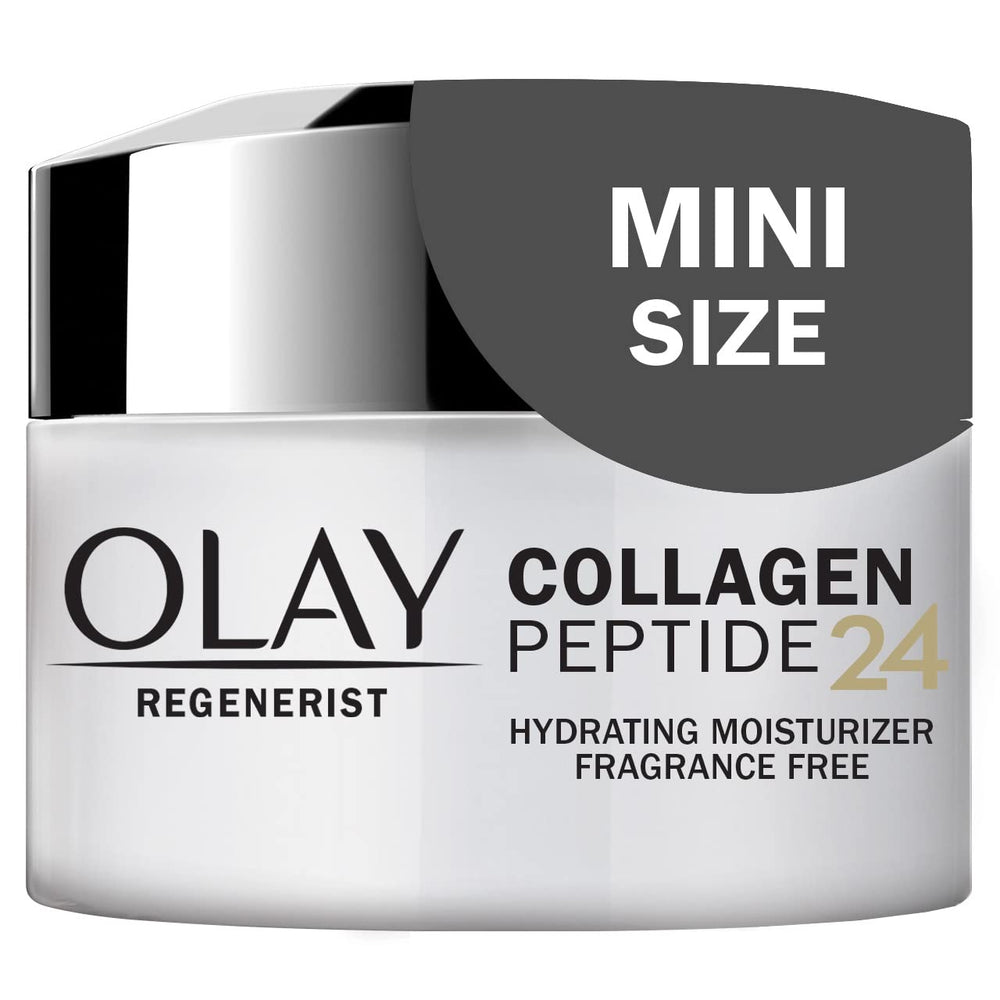 Olay Regenerist Collagen Peptide 24 crema facial miniatura para viaje, hidratación suave.