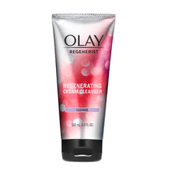 Olay Regenerist limpiador crema para rostro, purifica la piel con exfoliación suave.