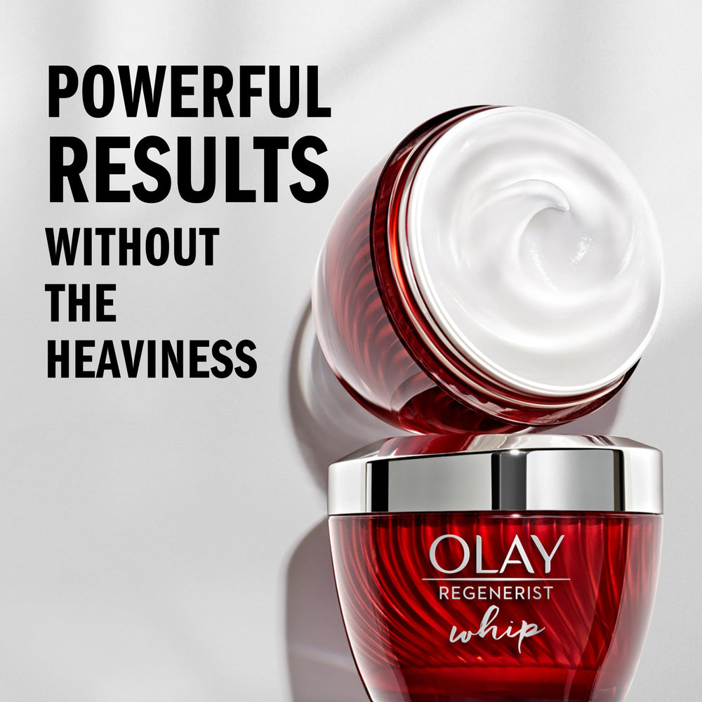 Olay Regenerist Whip, complejo-amino-peptido-ii, apoya elasticidad y firmeza de la piel.