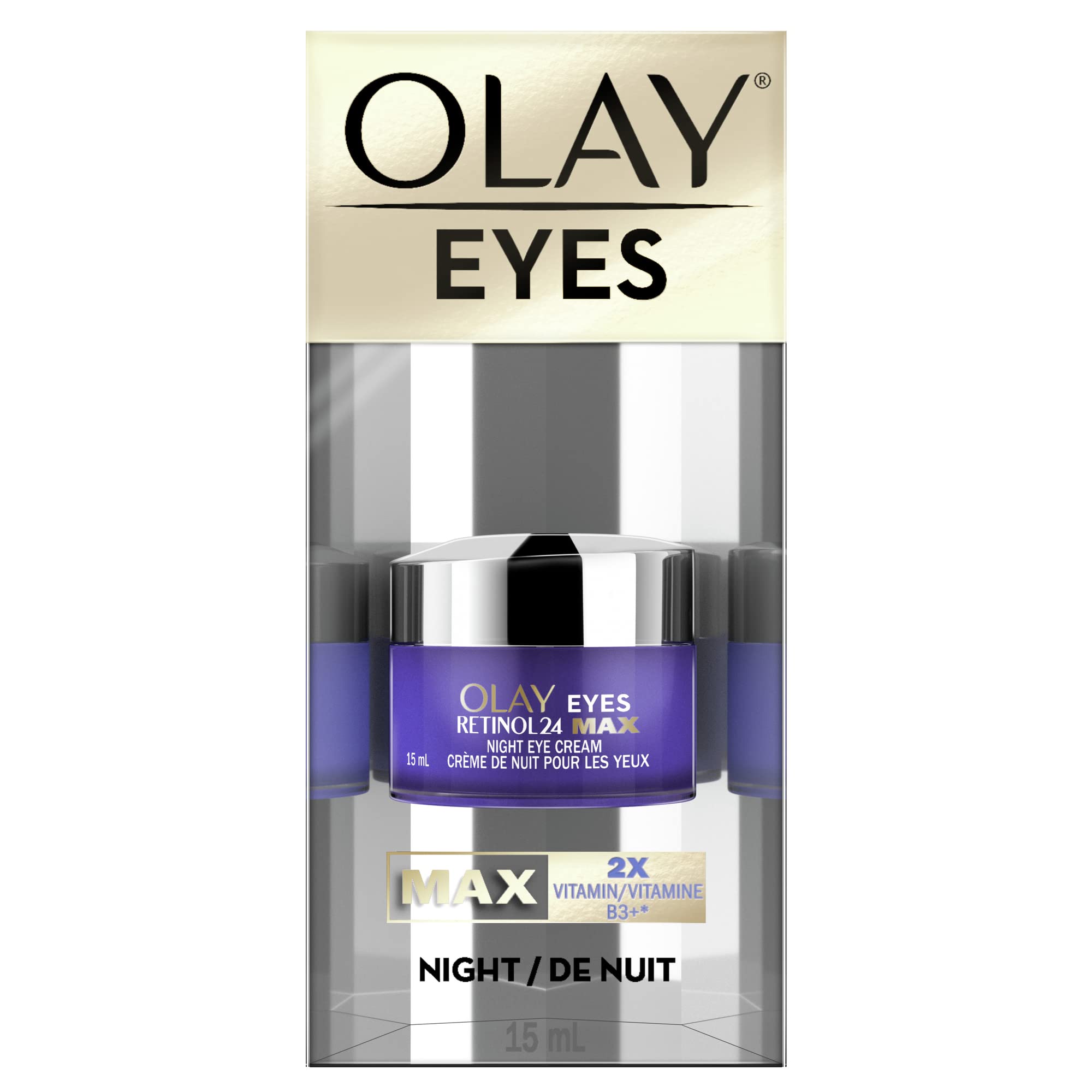 Olay Retinol 24 MAX Crema Ojos: crema contorno suave para suavizar líneas finas y calmar la piel.