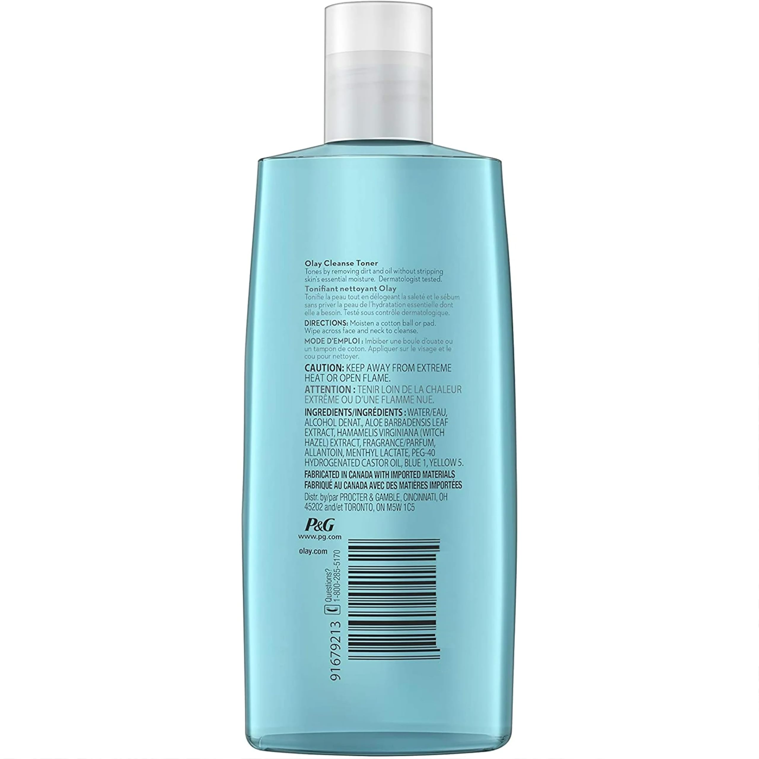 Olay Toner con hamamelis para piel equilibrada.