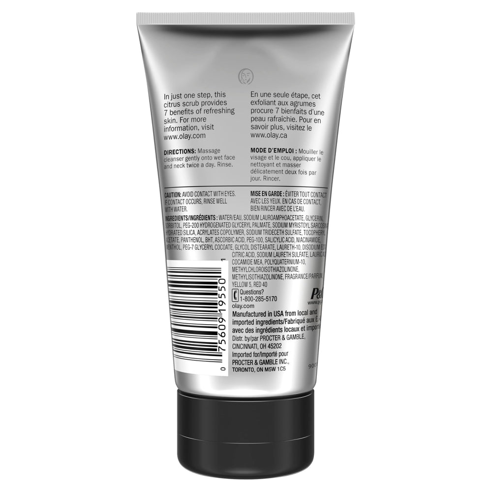 Uso diario de Olay Total Effects Citrus Cleanser como parte de la rutina.