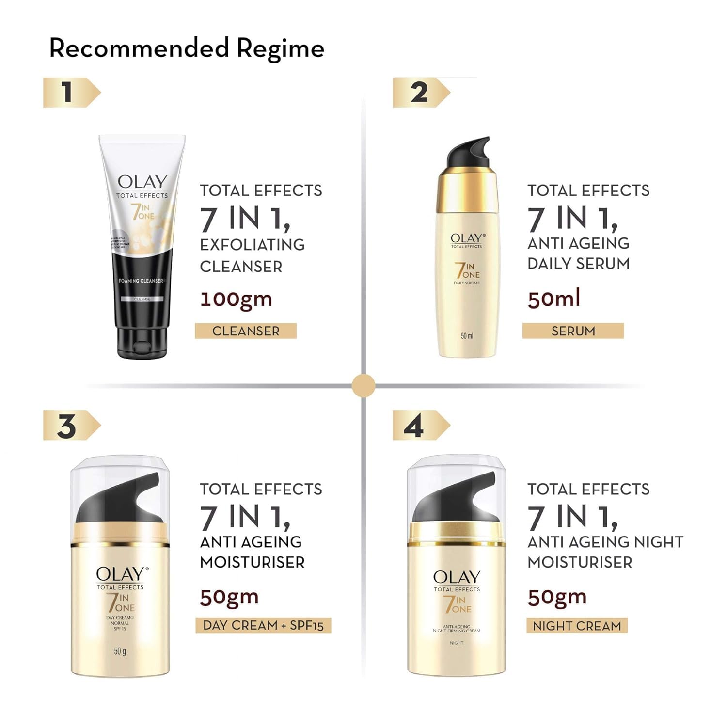 Olay Total Effects crema de día aporta cuidado diario para piel joven y saludable.