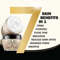 Olay Total Effects crema de noche, absorción rápida en la piel