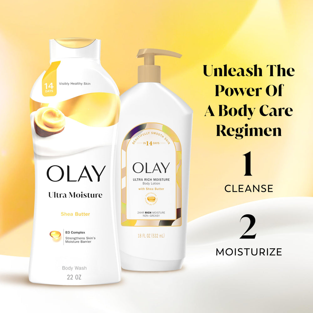 Olay Ultra Moisture: manteca de karité para nutrición suave.