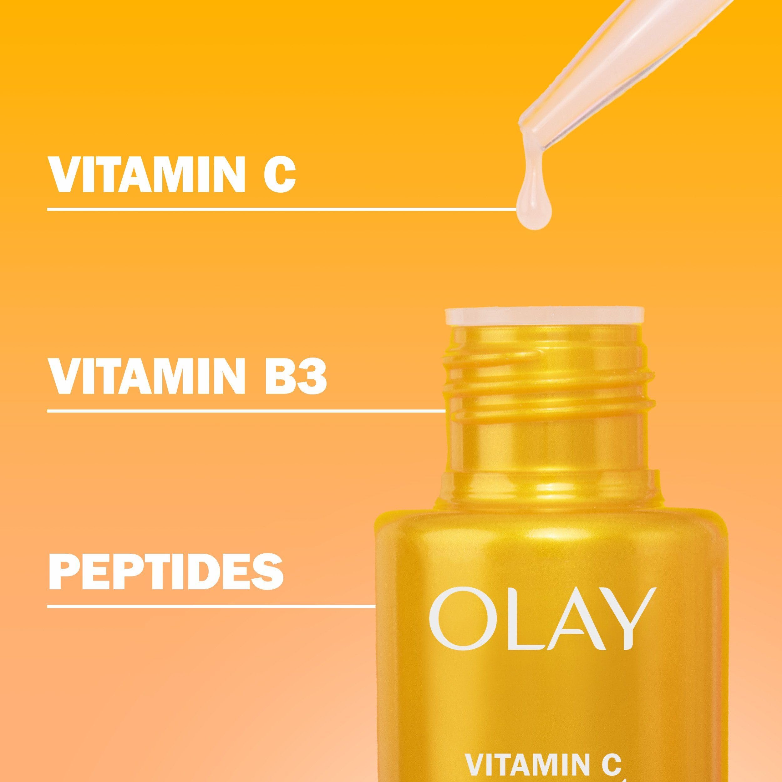 Olay Vitamina C + Péptidos 24, aroma cítrico suave.