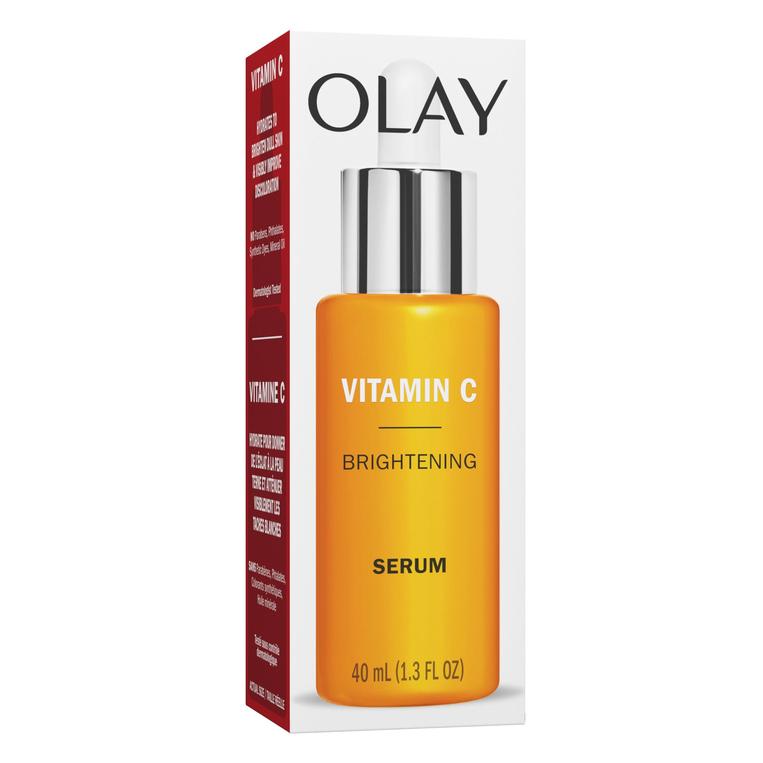 Olay Vitamina C + Péptidos 24, tono más uniforme.