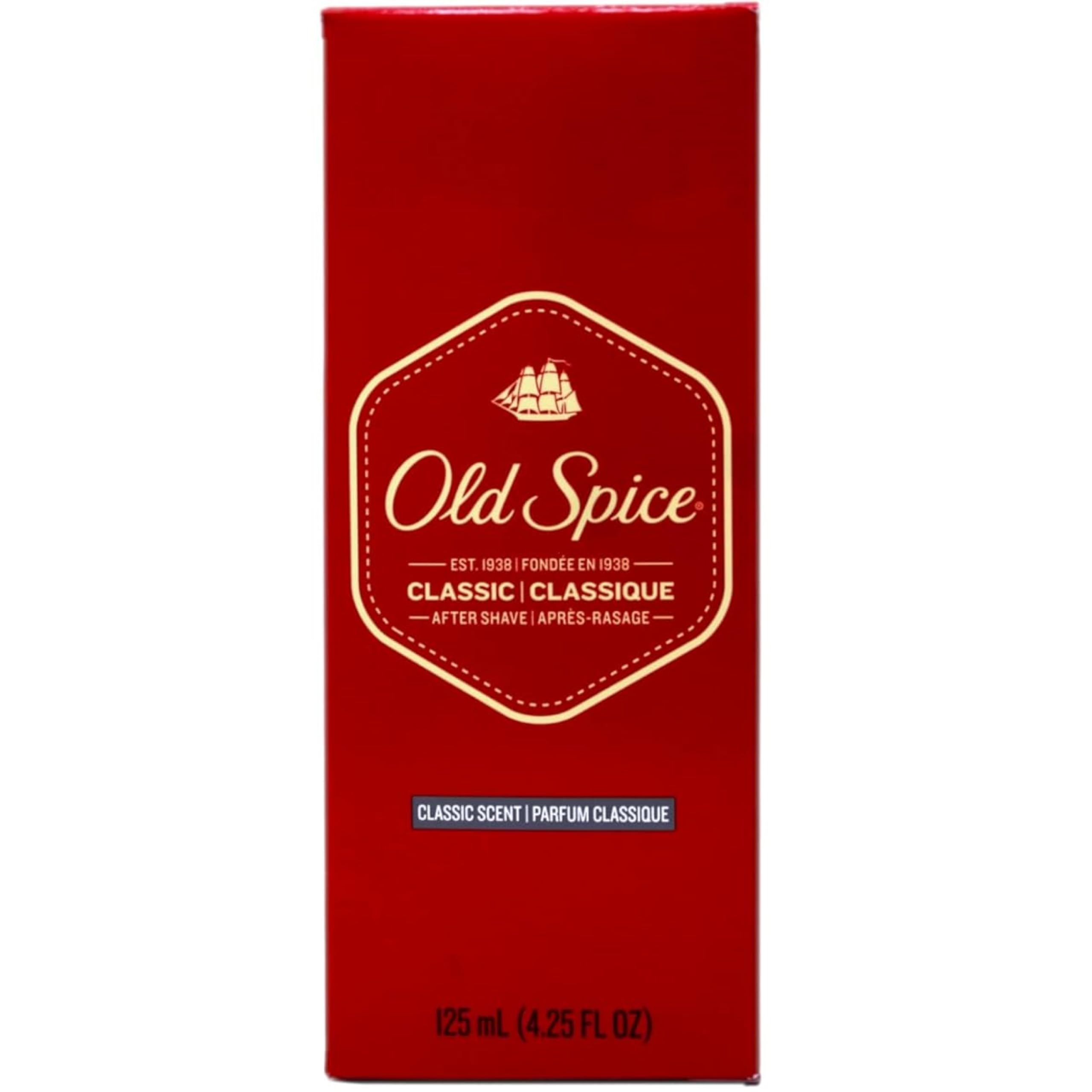 Old Spice Classic, frasco de 425 ml, aroma distintivo para terminar el afeitado.