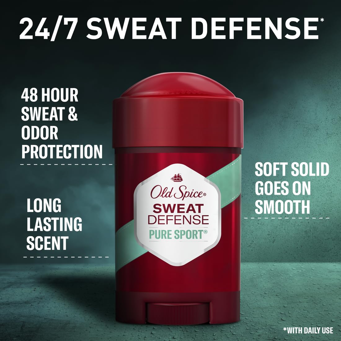 Design classique Old Spice, symbole de performance et de confiance au quotidien.