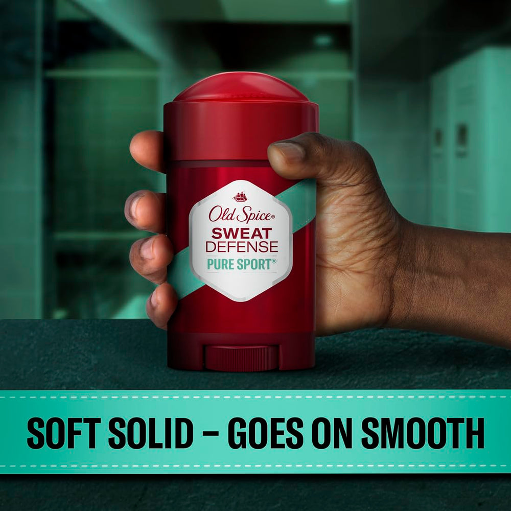 Lot de 6 Old Spice Pure Sport Doux Solide, solution pratique pour remplacement rapide.