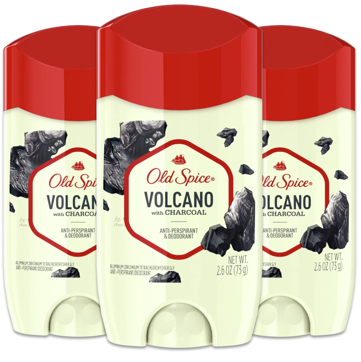 Old Spice antitranspirante invisible sólido Volcano con carbón, protección discreta para días ocupados