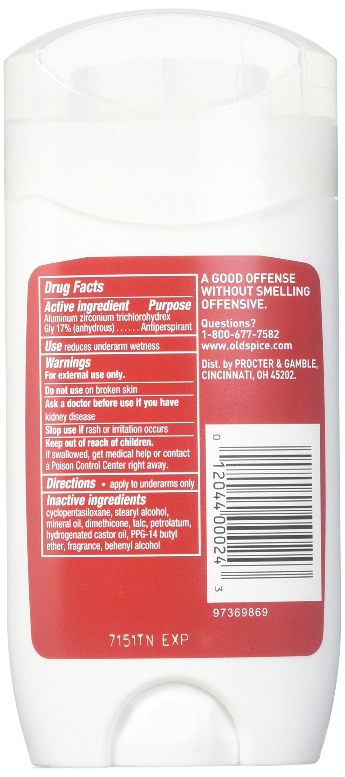 Old Spice barras 89ml paquete 3 para uso diario y duración prolongada.