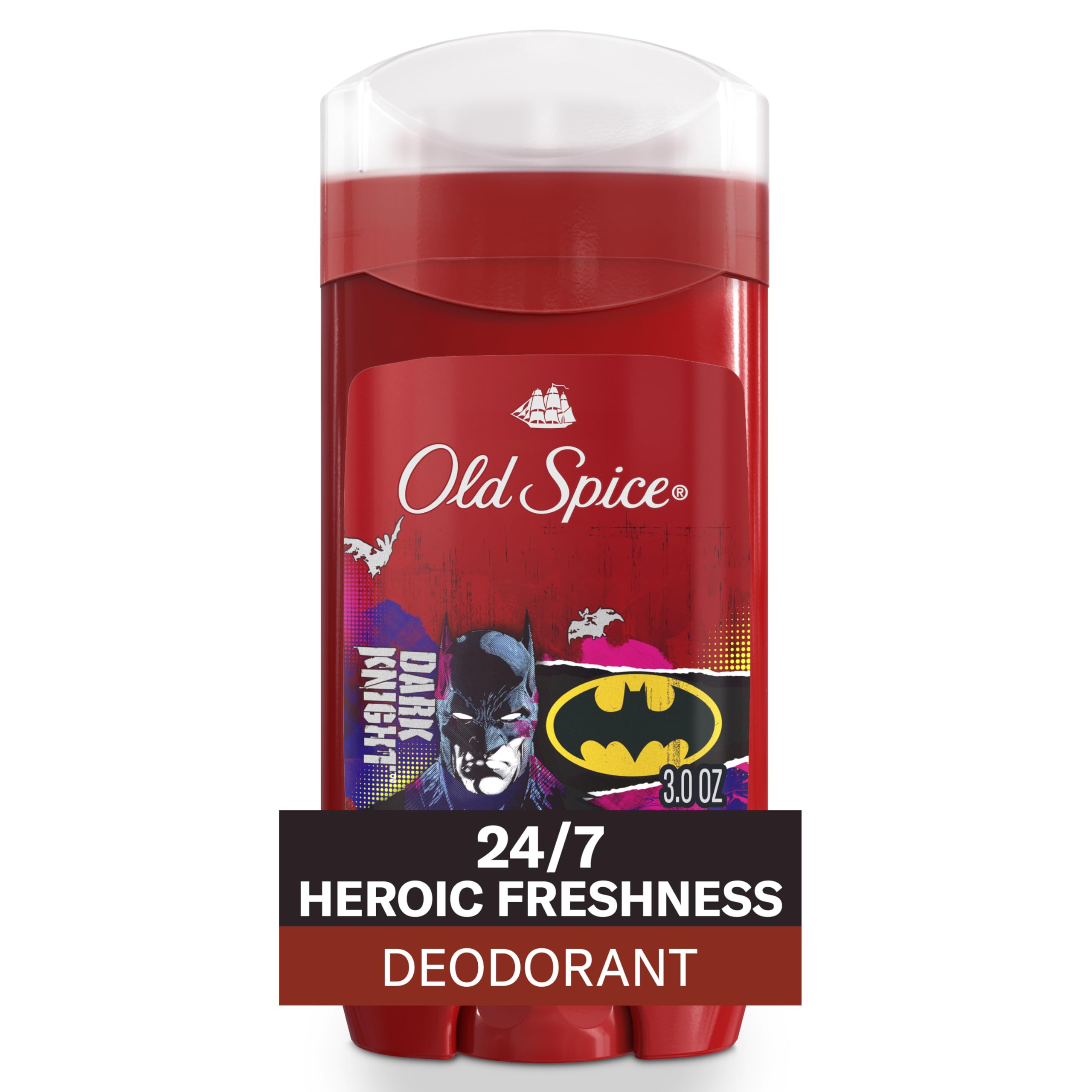 Old Spice Batman edición limitada, desodorante sin aluminio con protección diaria.