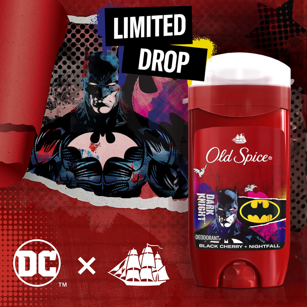 Old Spice Batman frescura diaria para hombres activos.