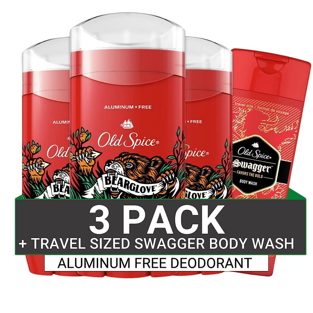 Old Spice Bearglove desodorante para hombre, protección duradera.
