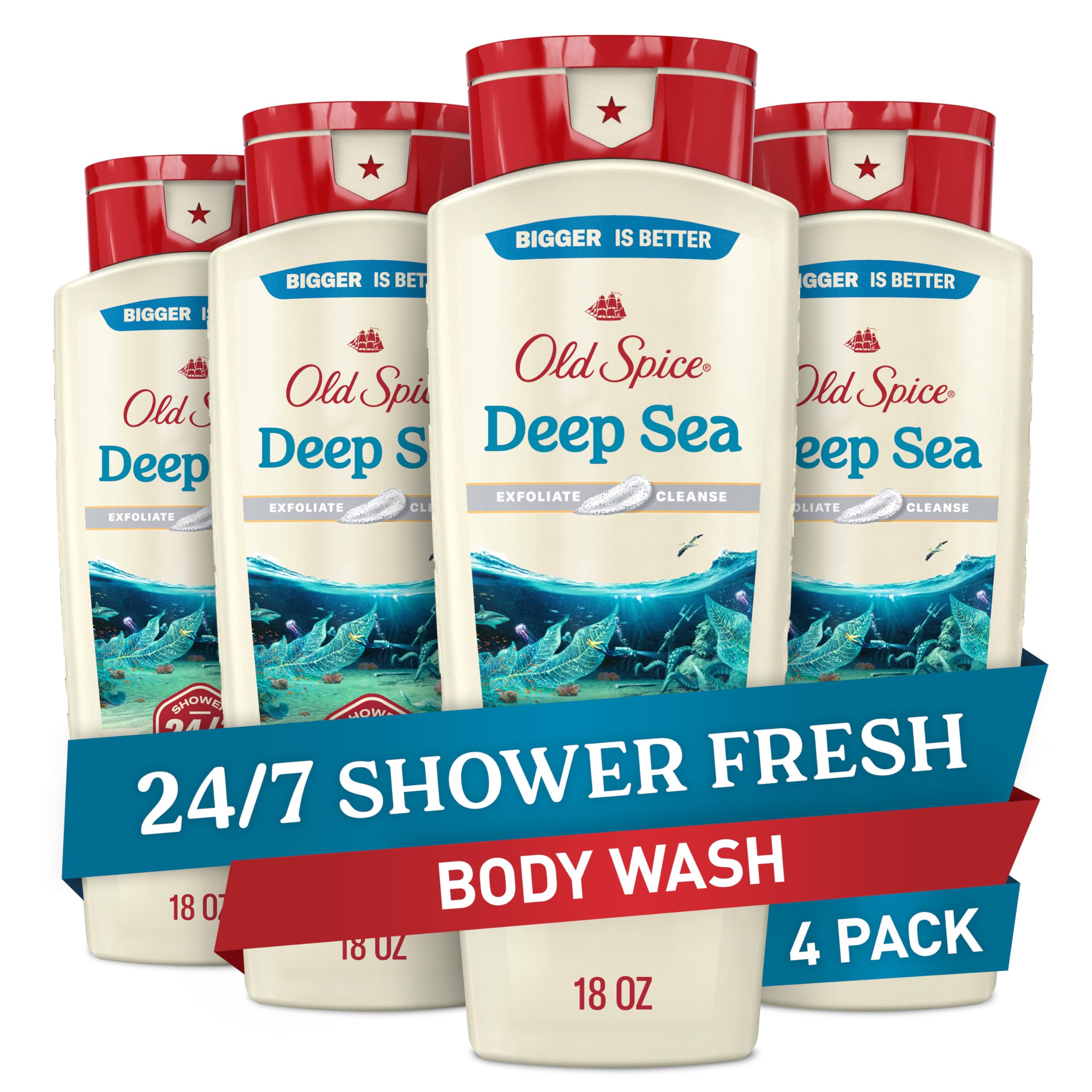 Old Spice botellas vertiendo, limpieza rápida y aroma duradero para el día